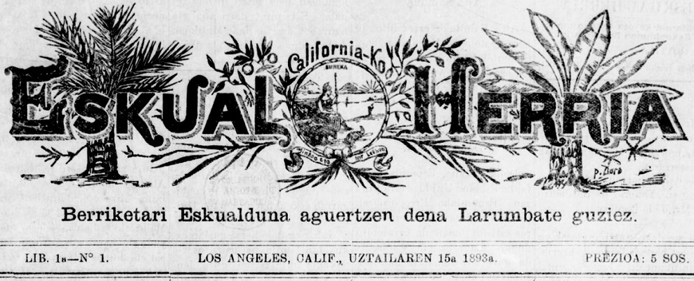 Photo (BnF / Gallica) de : California-Ko Eskual Herria. Los Angeles, 1893-1898